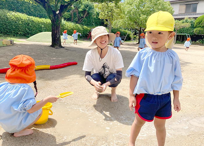 園庭での活動